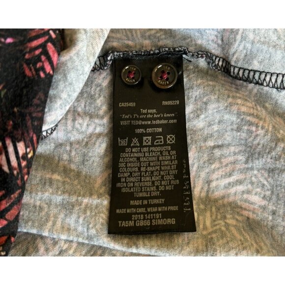 TED BAKER Polo Shirt Mens Size Large 6 Contrasting Collar Pocket - Picture 7 of 7